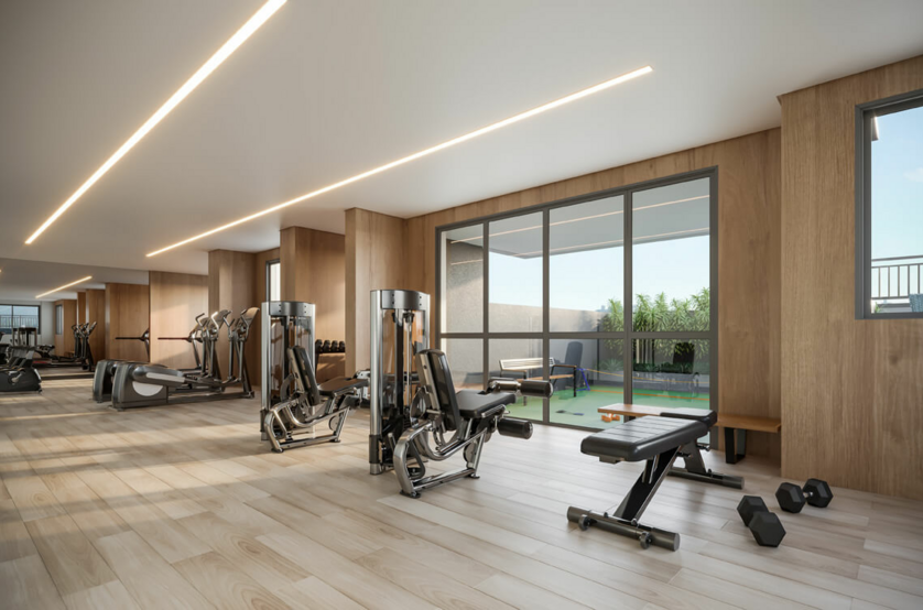 Fitness com 92 m²  (Perspectiva artística)