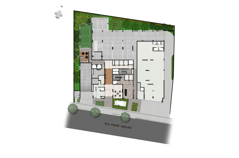 Implantação térreo (Perspectiva artística)