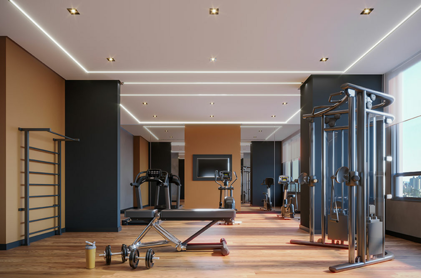 Fitness - Studios Residenciais (Perspectiva artística)