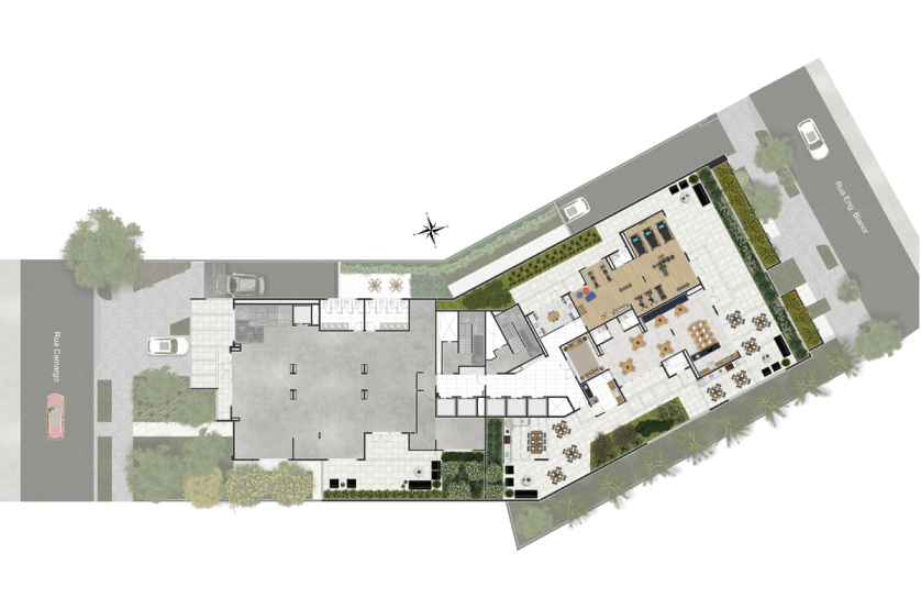 Implantação do térreo (Perspectiva artística)