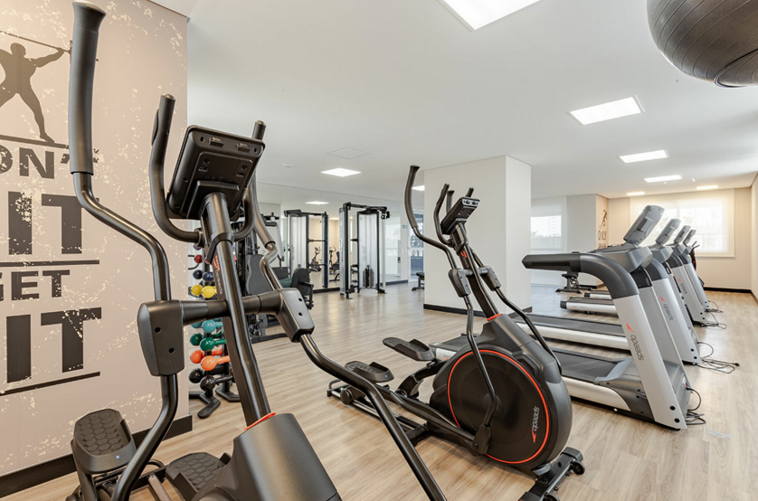 Fitness com 104m² (Foto do local)