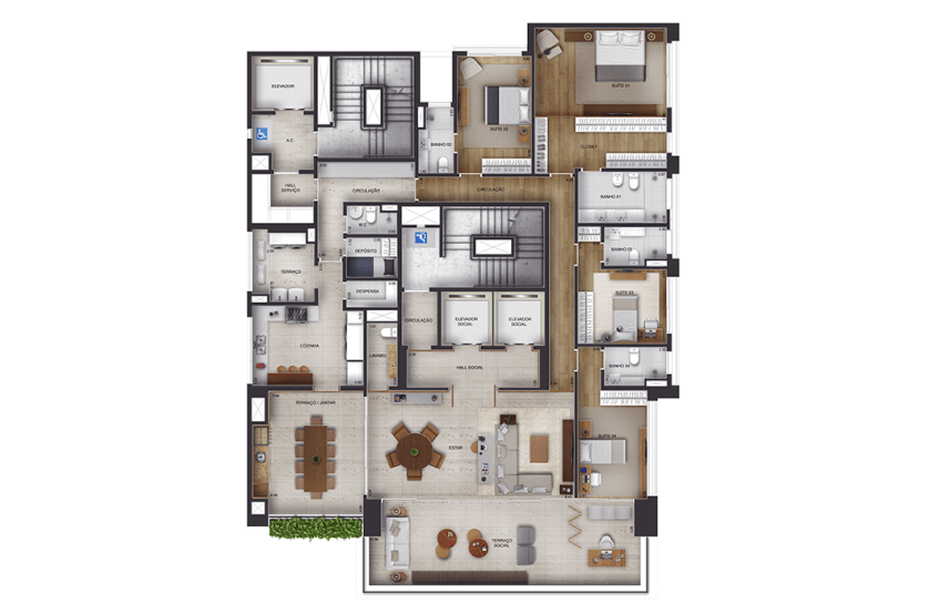 4 Suítes - 303m² + Depósito