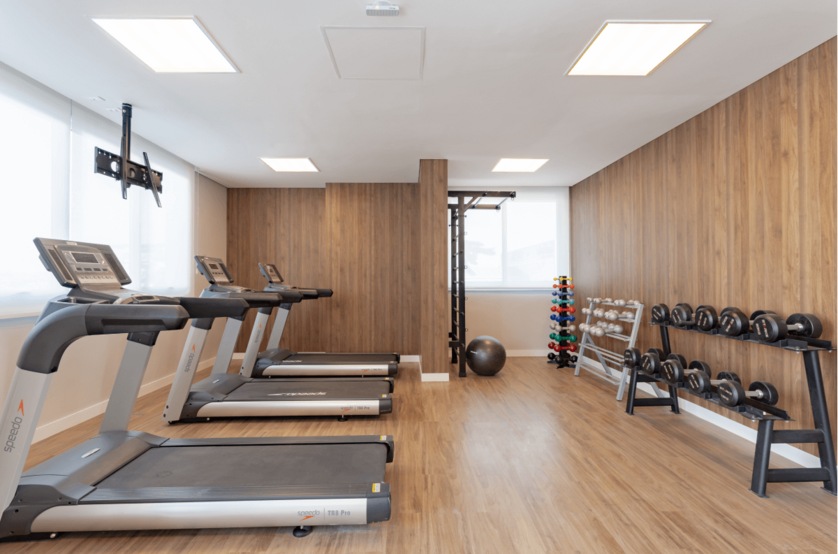 Fitness com 80m² (foto do local)