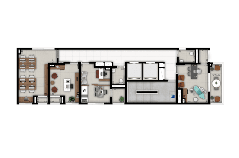 Pavimento - Finais 1 a 4 - 3º ao 10º (Perspectiva artística)