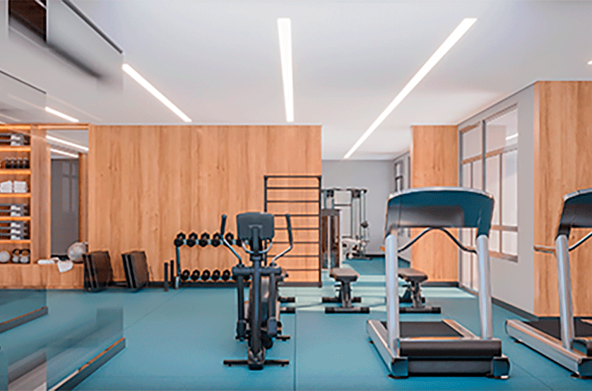 Fitness 122m² (Perspectiva artística)