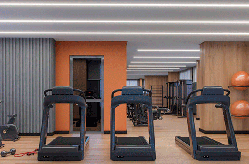 Fitness com 84m² (Perspectiva artística)