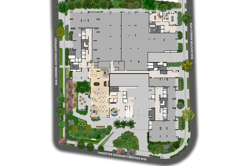 Implantação pavimentação (Perspectiva artística)