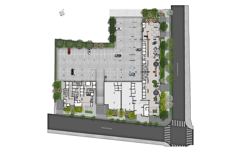 Implantação do Térreo (Perspectiva artística)