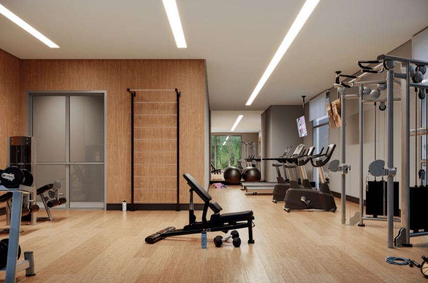 Fitness - NR - Pavimento térreo (Perspectiva artística - sujeito a alteração)