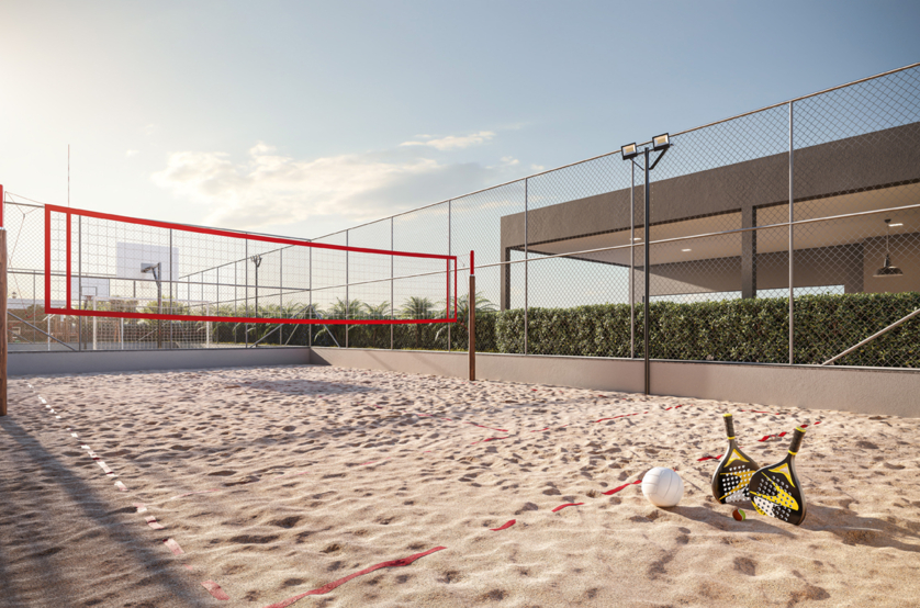 Quadra de beach tennis (Perspectiva artística)