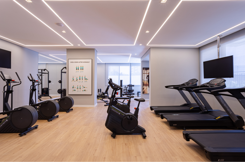 Fitness com 91m² (Foto do local)