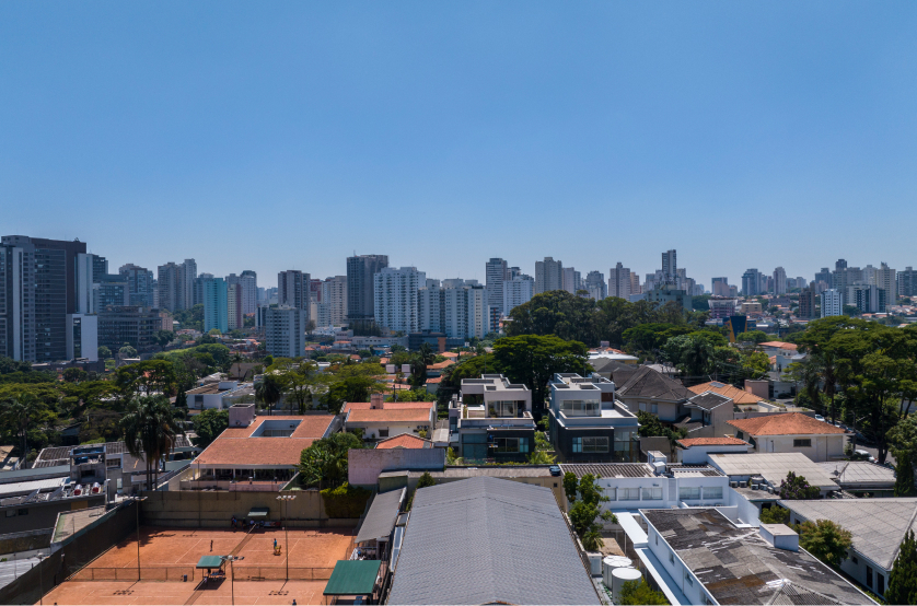 Vista do 8º andar da Av. Indianópolis (Foto da vista) 