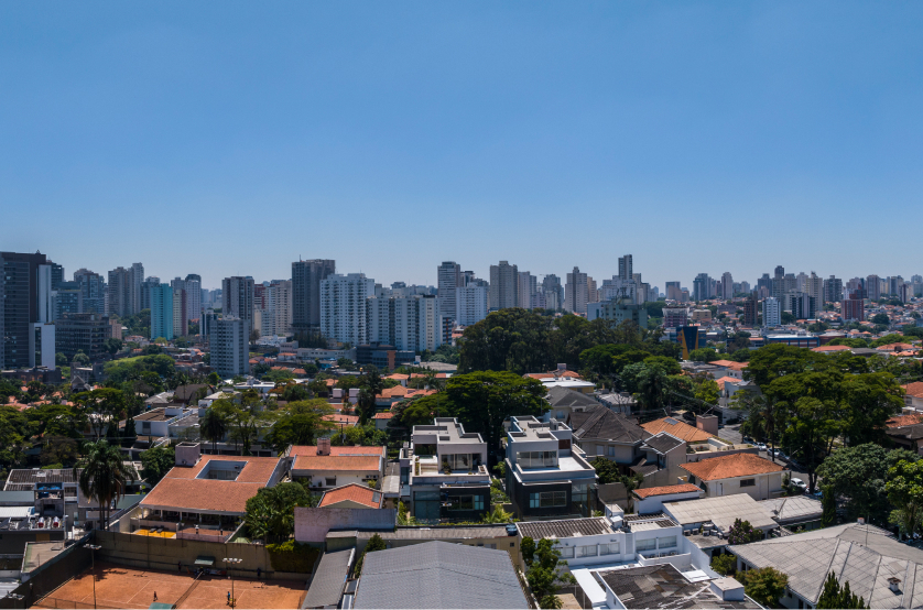 Vista do 10º andar da Av. Indianópolis (Foto da vista) 