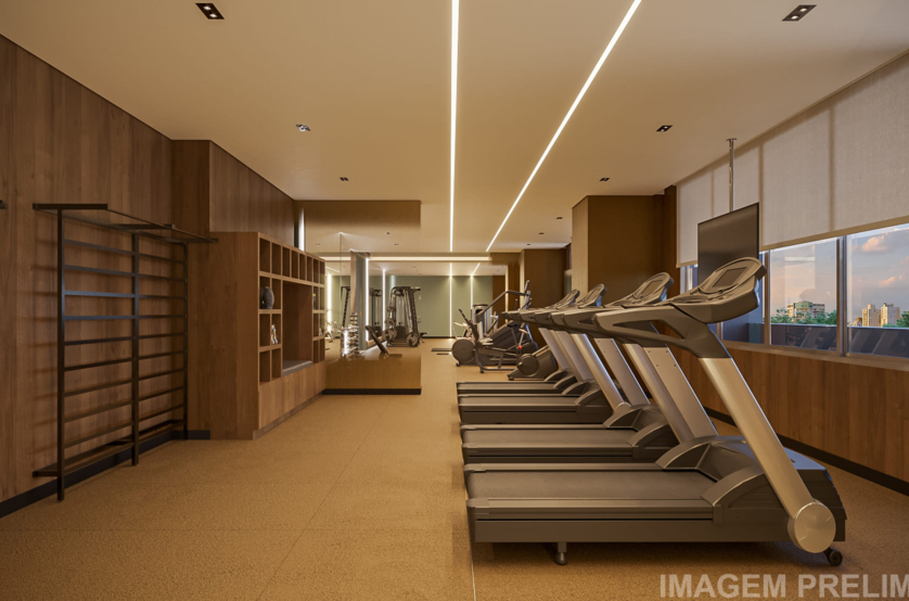 Fitness com 181m²(Perspectiva preliminar)