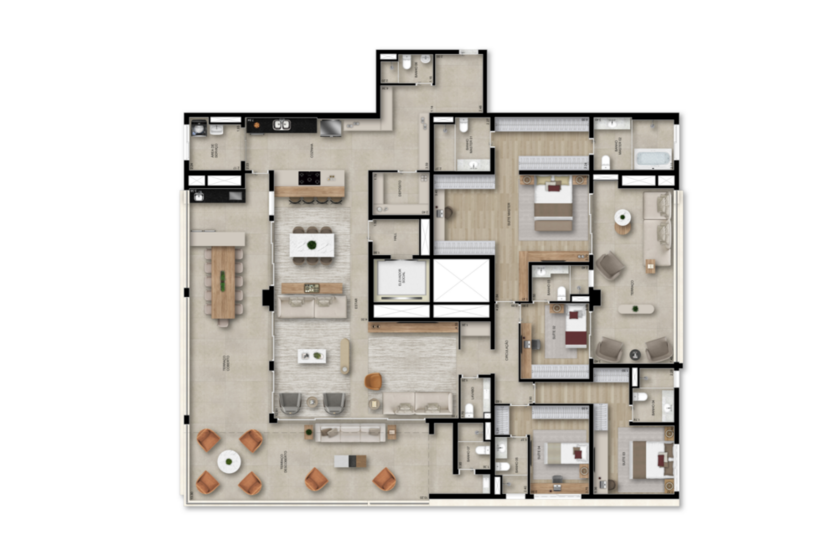 352m²  I Penthouse (Perspectiva preliminar)