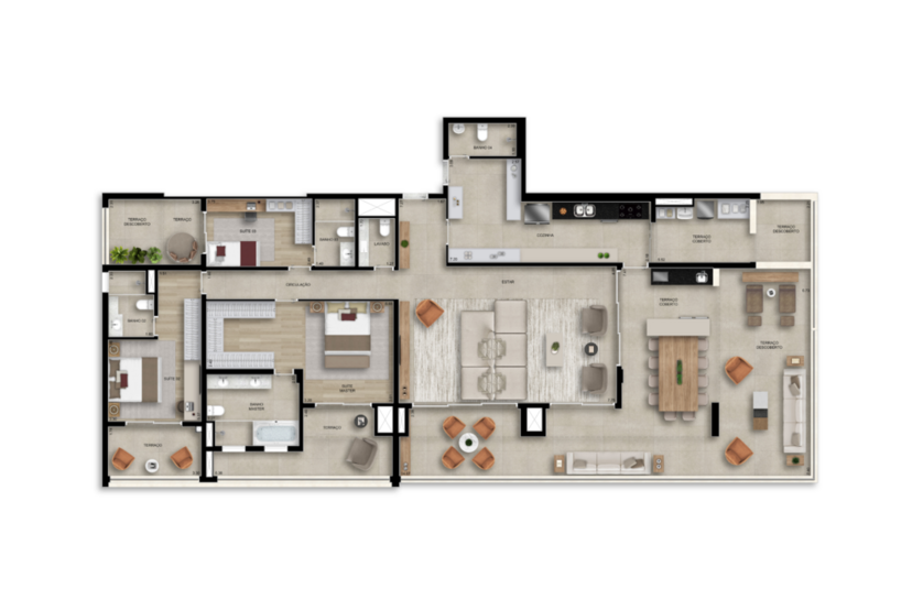 268m² I Penthouse (Perspectiva preliminar)