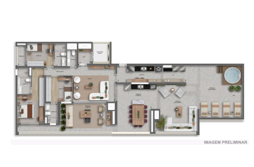 235m²  | Penthouse (Perspectiva preliminar)