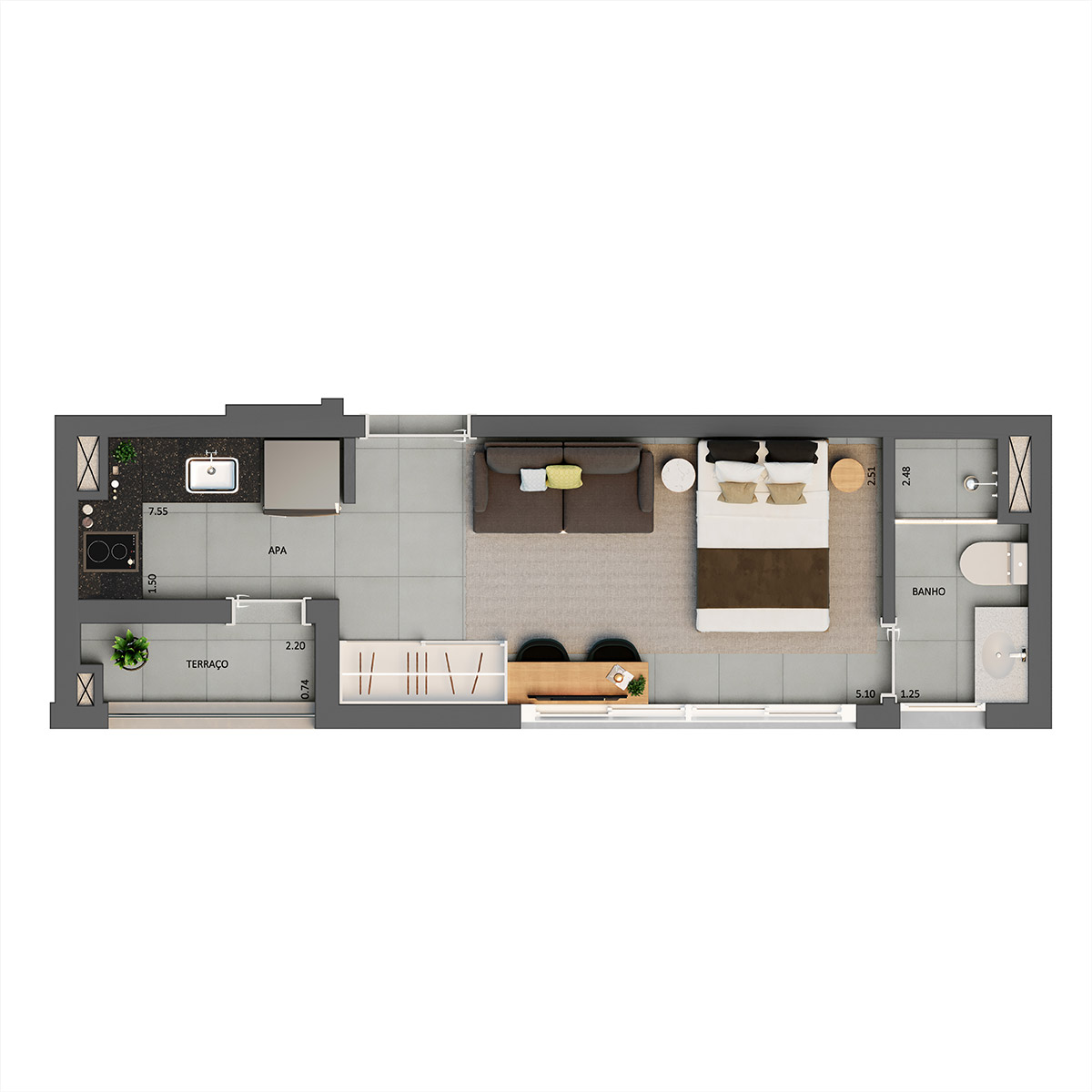 Smart Home Butantã - Studio – 22 m² - Final 02