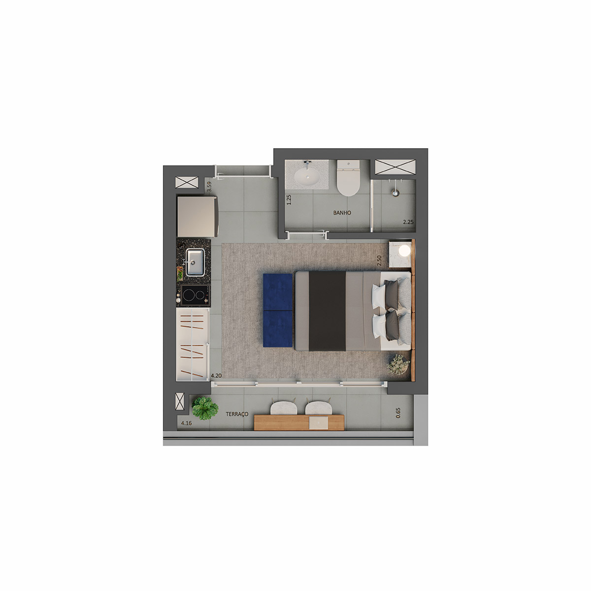 Smart Home Butantã - Studio – 22m² - Final 08